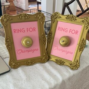 Pair of Ring For Champagne Signs